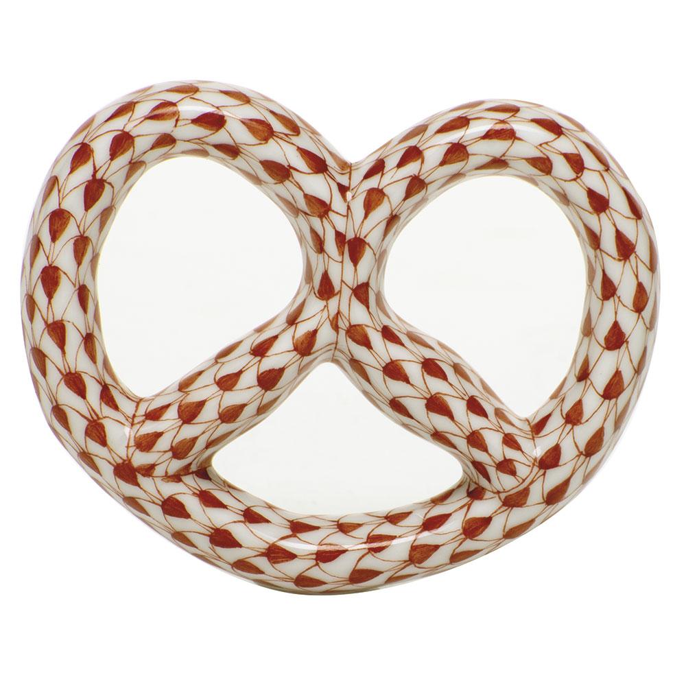 Exquisite Hand - painted Hungarian Herend Pretzel Porcelain Figurine