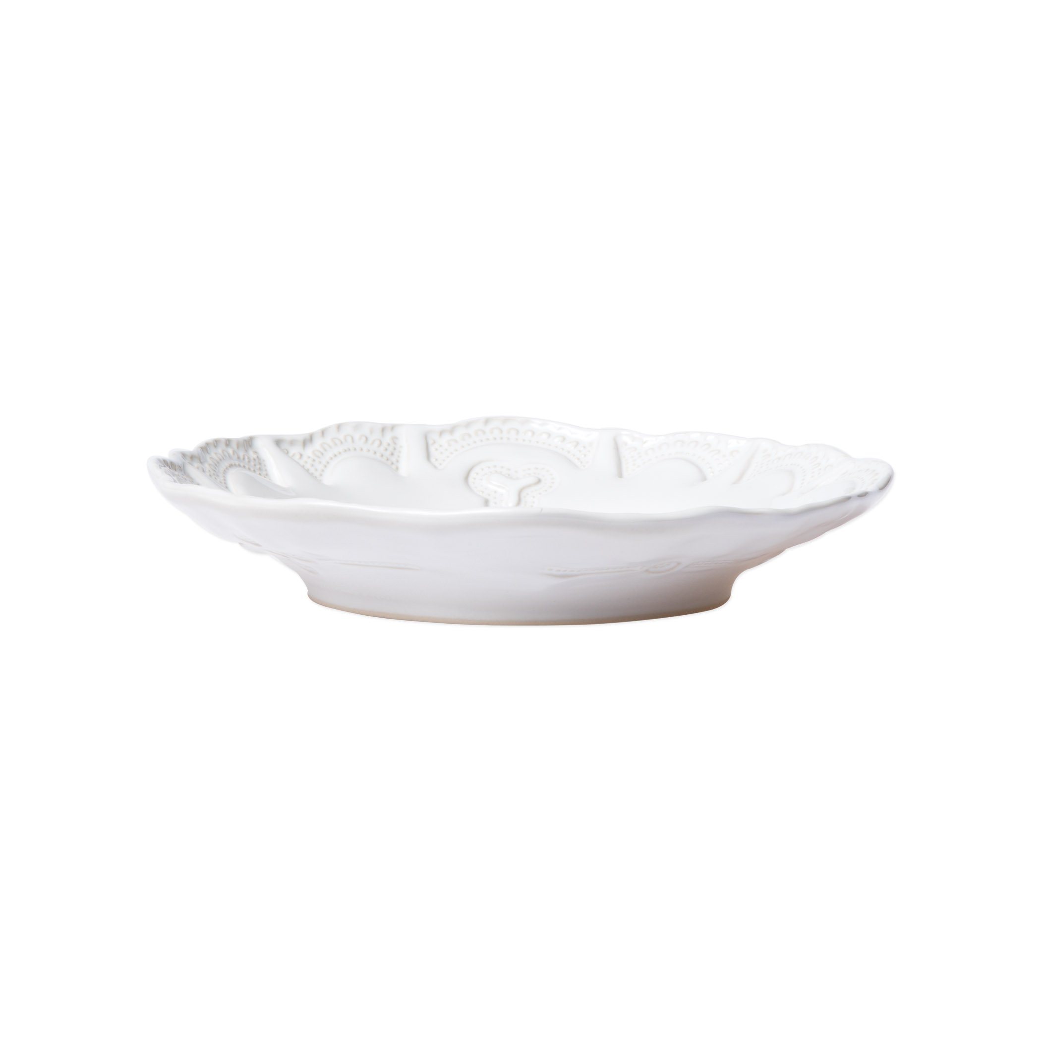 Vietri Italian Stoneware Incanto Stone Lace Design Handcrafted Pasta Bowl