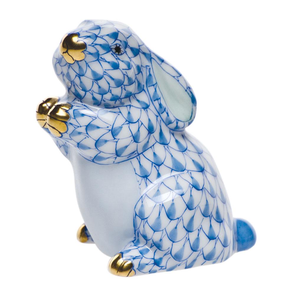 Herend Handmade Porcelain Pudgy Bunny Decorative Figurine