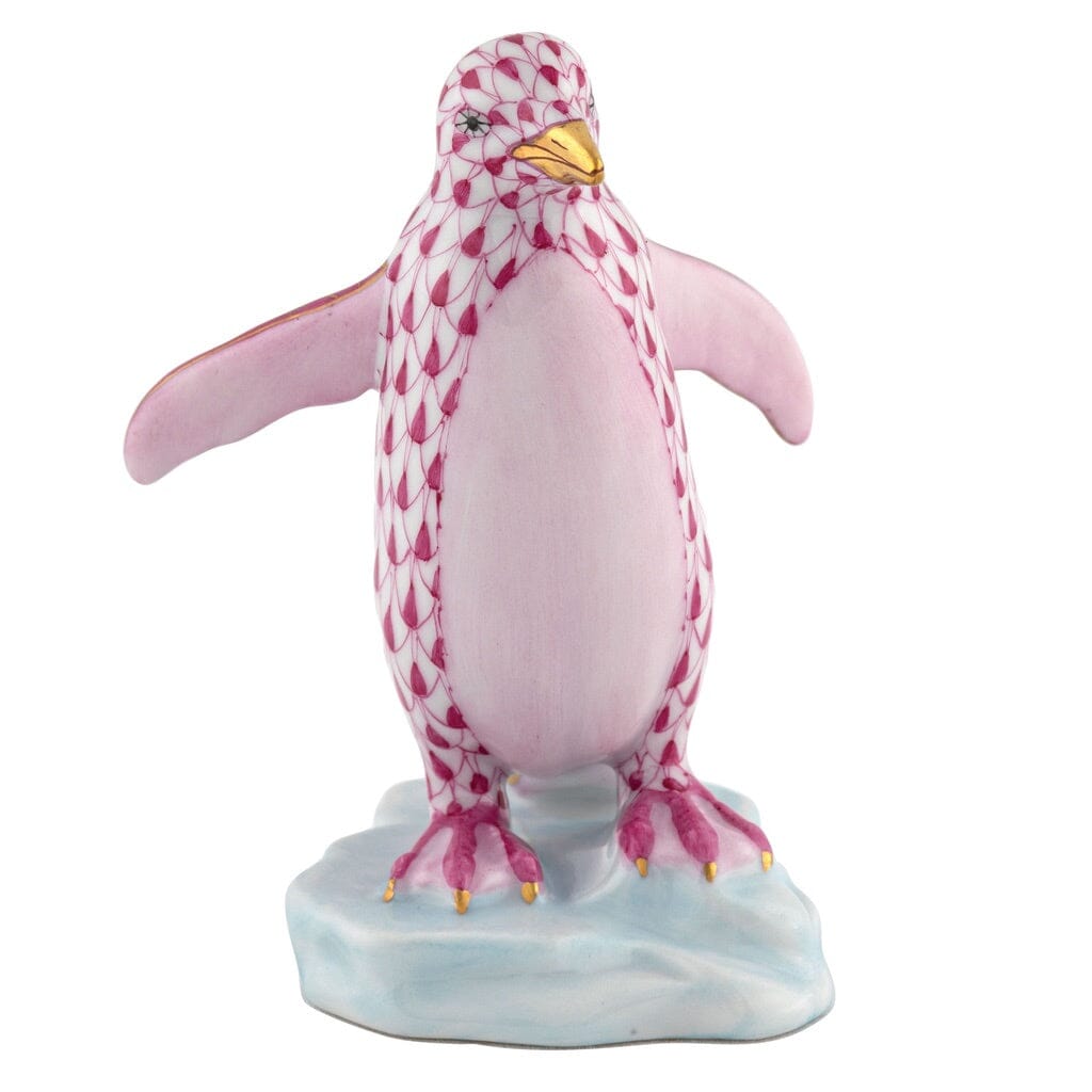Hand - painted Hungarian Herend Waddling Penguin Porcelain Figurine