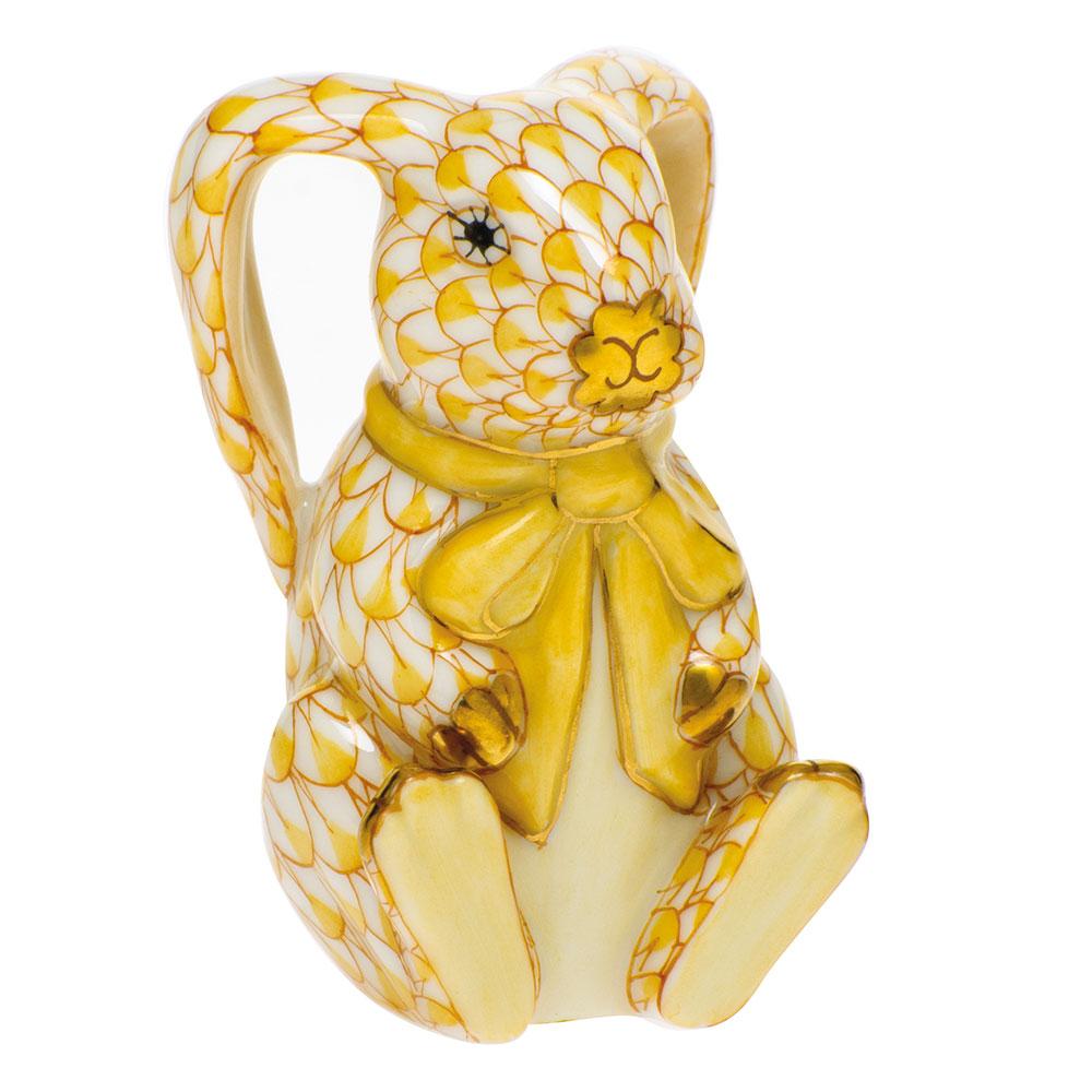Exquisite Handmade Herend Bunny Ears Porcelain Figurine