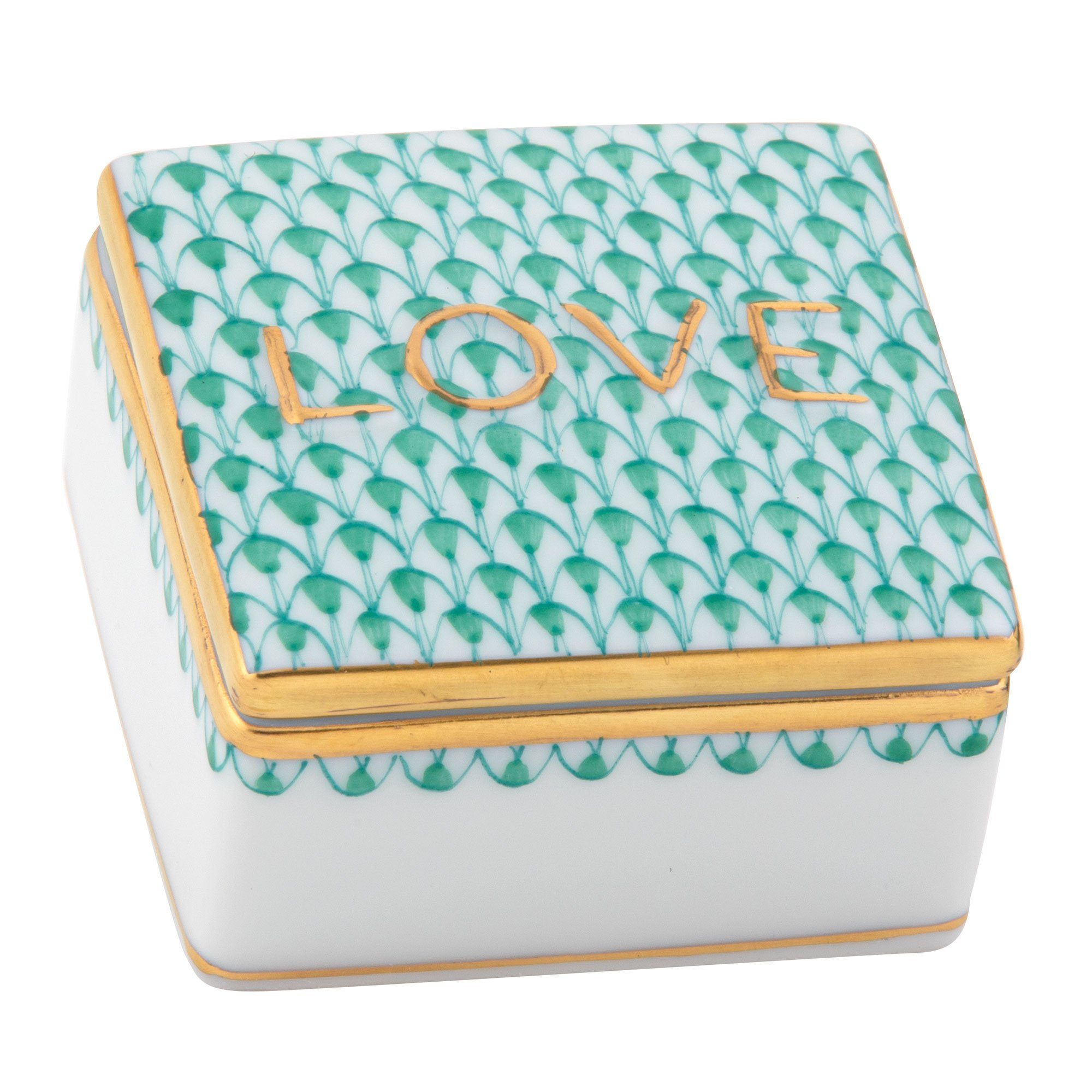 Exquisite Handmade Herend Love Box - A Fine Piece of Hand - painted Porcelain