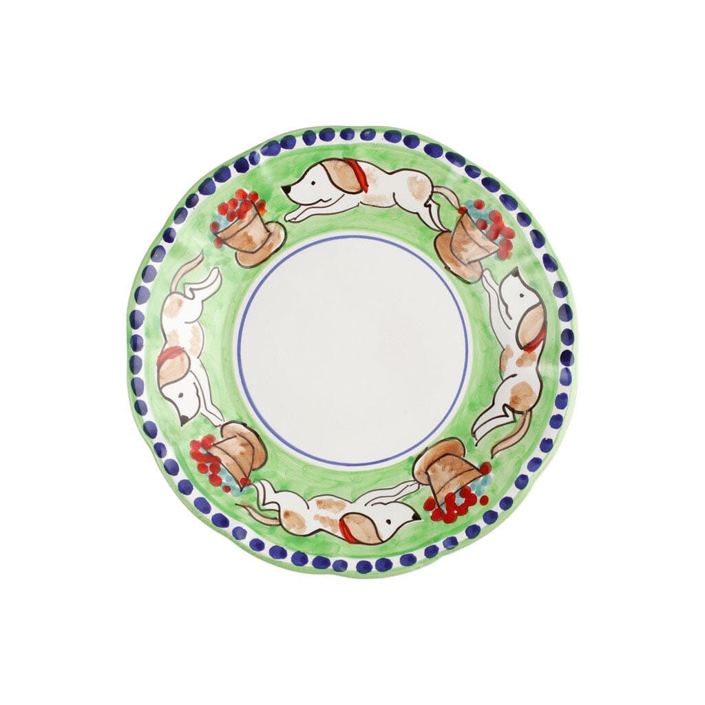 Vietri Campagna Cane Hand - painted Salad Plate for Dining