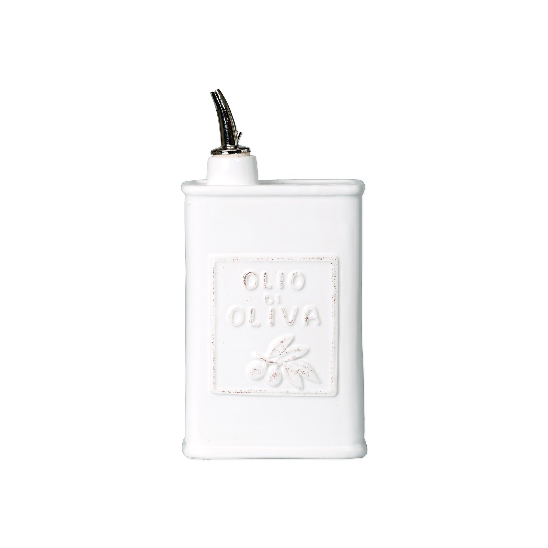 Vietri Italian Stoneware Lastra Pattern Olive Oil Can