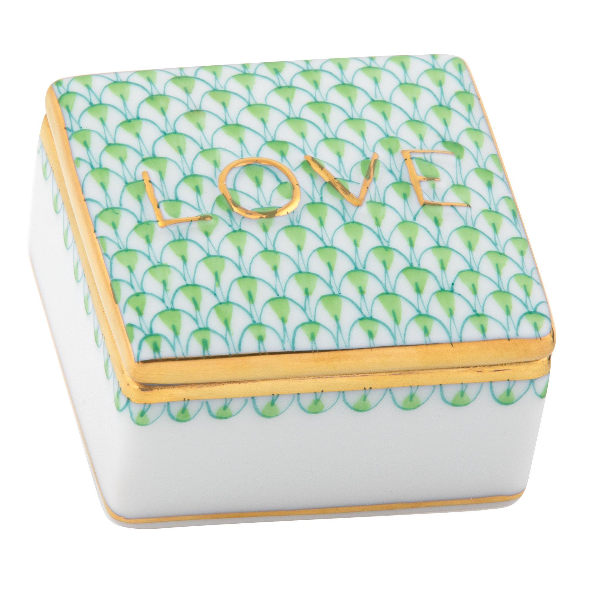 Exquisite Handmade Herend Love Box - A Fine Piece of Hand - painted Porcelain