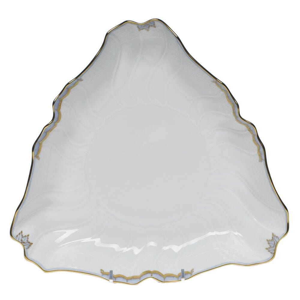 Herend Porcelain Princess Victoria Patterned Triangle Serving Dish