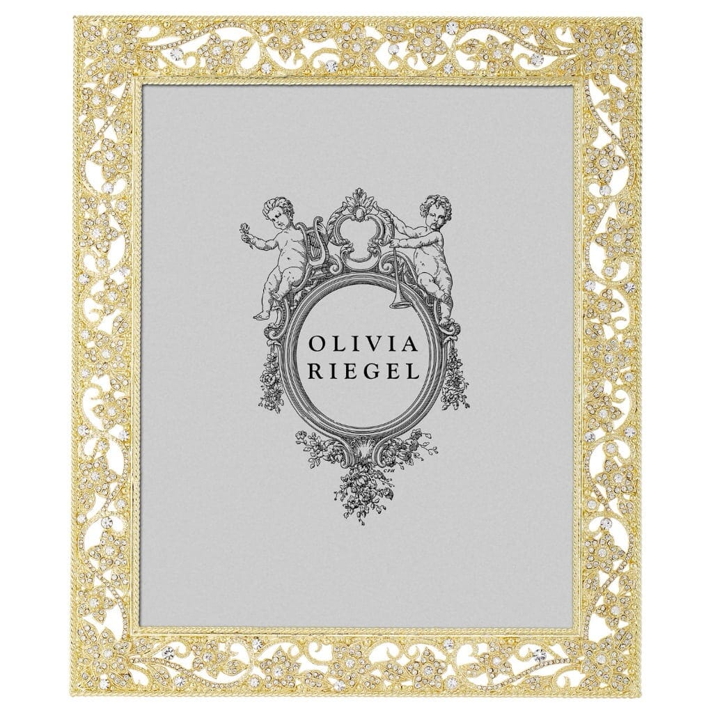 Luxurious Olivia Riegel 8 x 10 Gold Flora Picture Frame