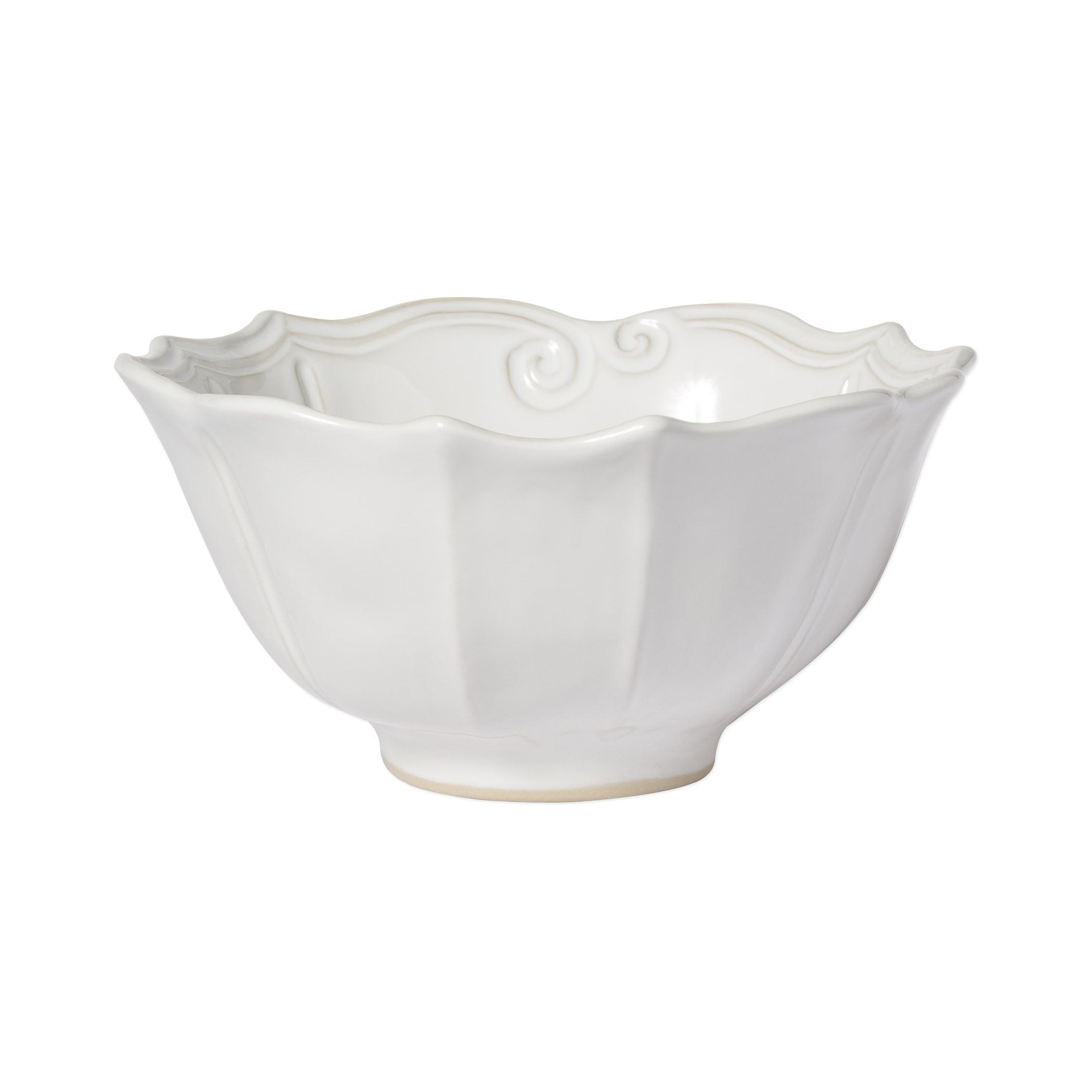 Vietri Medium-Sized Baroque Stone Serving Bowl with Italian Incanto Design