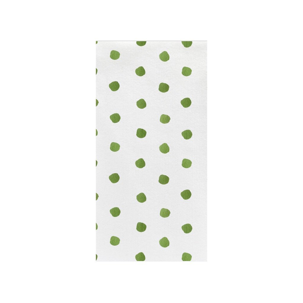 Vietri Soft Papersoft Green Dot Guest Towels for Elegant Use