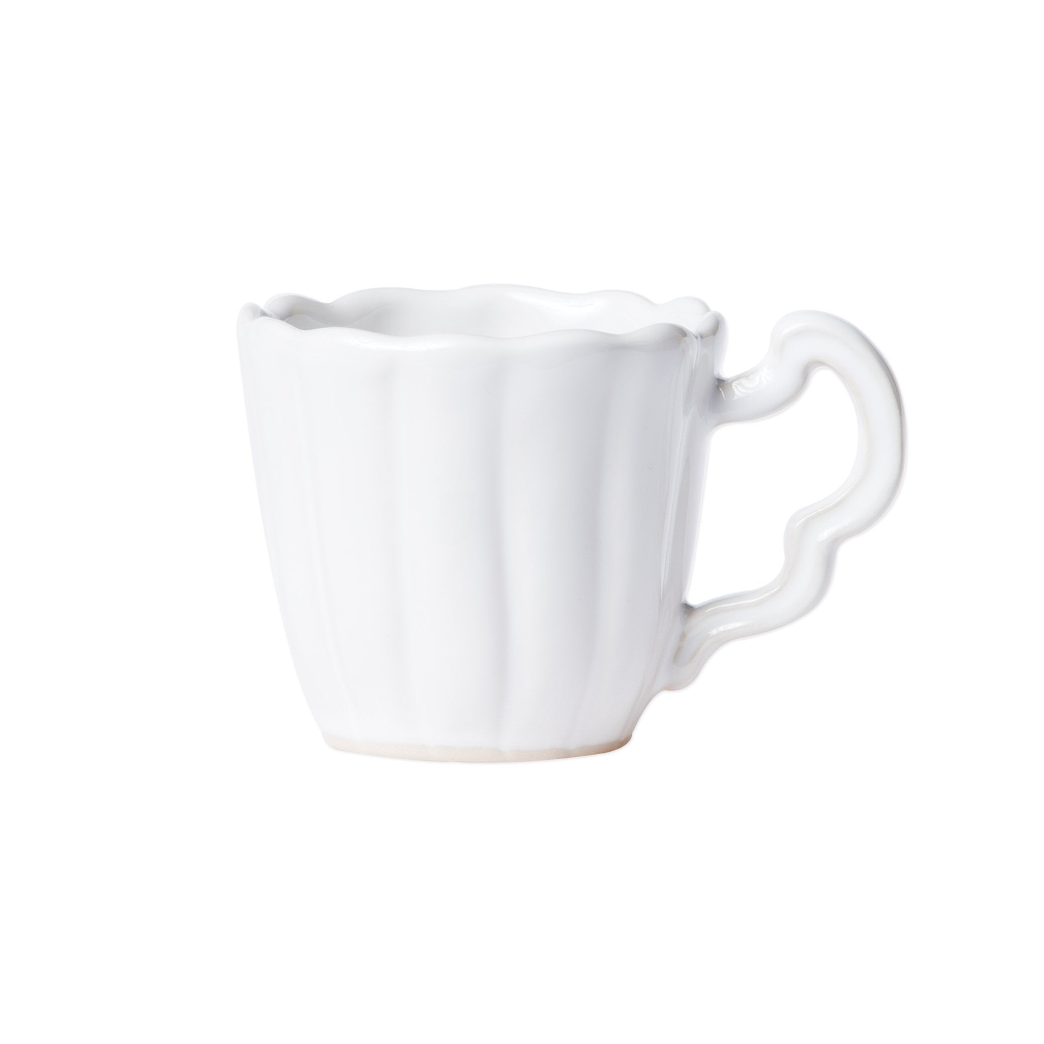 Vietri Italian Stoneware Handcrafted and Hand - painted Scallop - shaped Mug from Incanto Collection