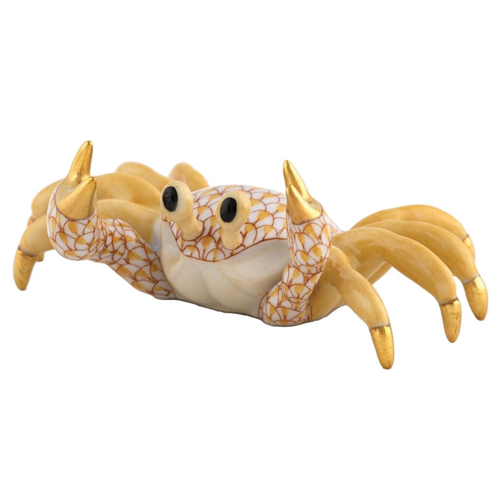 Adorable Hand - painted Herend Sand Crab Porcelain Figurine from Hungary
