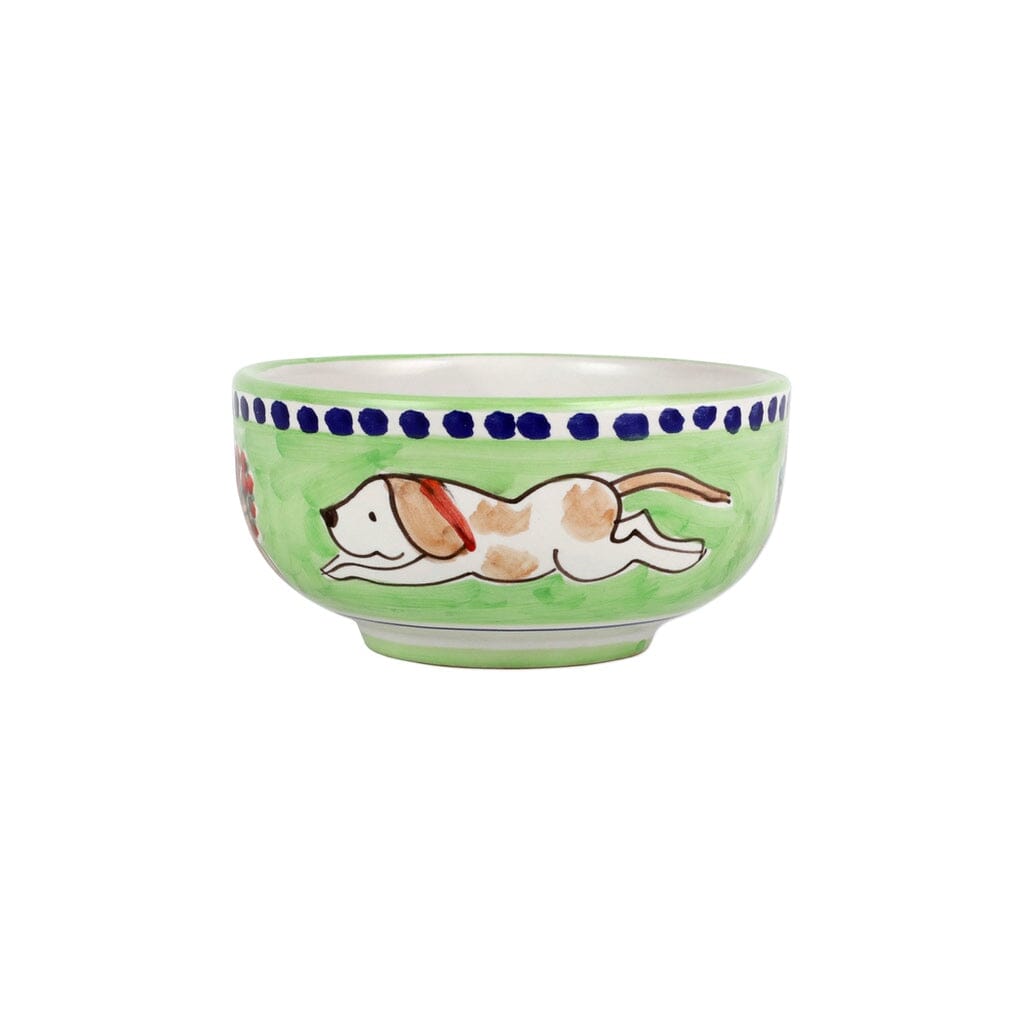 Vietri Campagna Cane Hand - painted Terra Cotta Earthenware Cereal and Soup Bowl