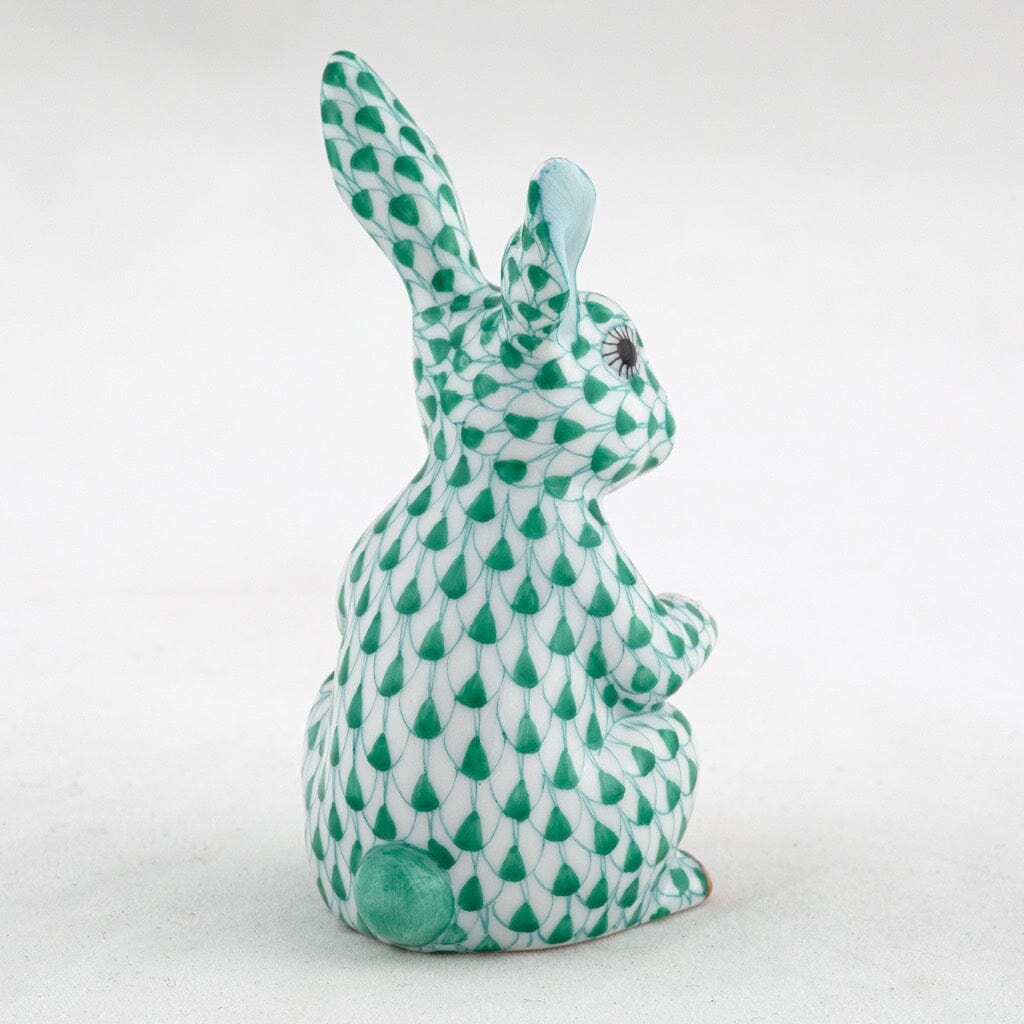 Handmade Herend Porcelain Pickleball Bunny Figurine - A Whimsical Gift