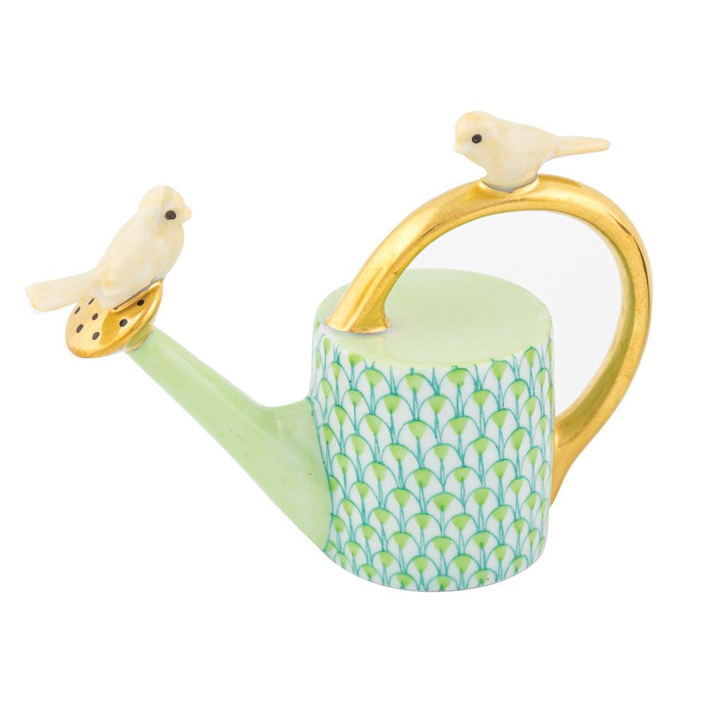 Exquisite Herend Hand - painted Porcelain Watering Can Decorated with Birds Figurine