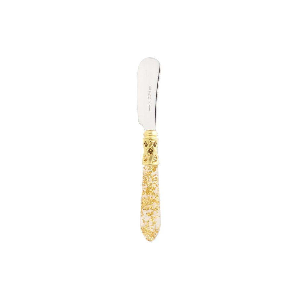 Vietri Aladdin Brilliant Small Stainless Steel Food Spreader for a Sophisticated Dining Experience