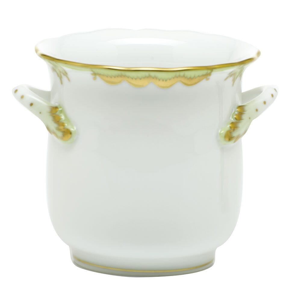 Exquisite Herend Mini Cachepot with Handles in Princess Victoria Pattern