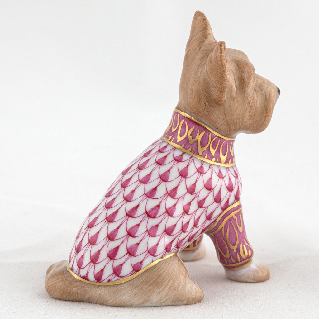 Handmade Herend Porcelain Yorkshire Terrier Figurine, 2022 Edition