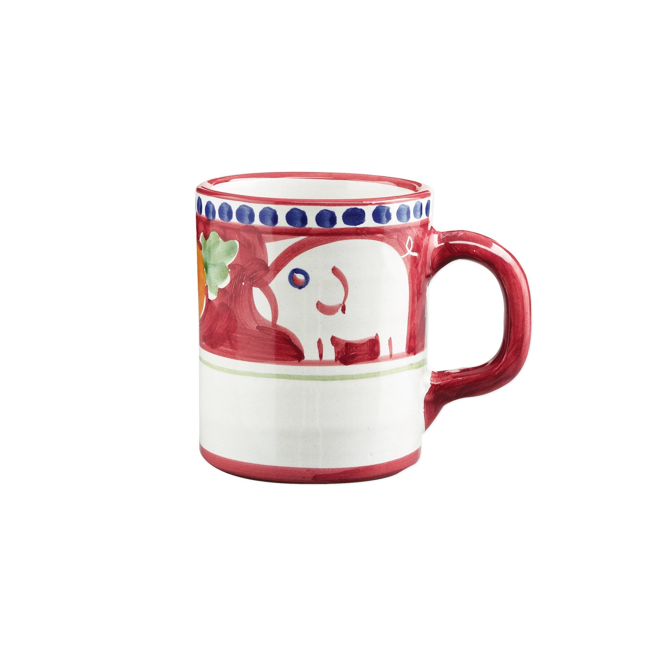 Vietri Campagna Porco Hand - Painted Ceramic Mug for Beverages