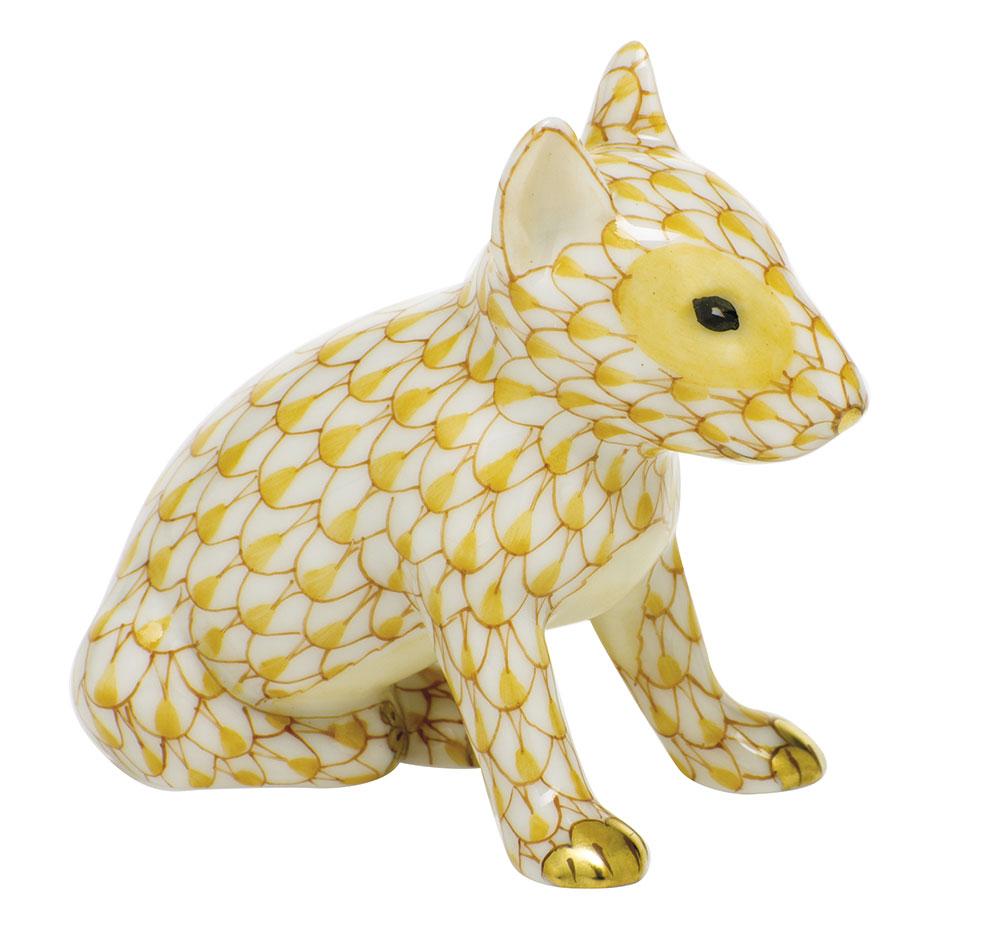Exquisite Handmade Herend English Bull Terrier Puppy Porcelain Figurine for Collectors
