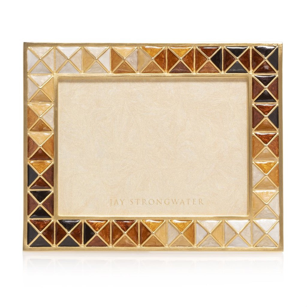 Jay Strongwater Topaz Abaculus Pyramid Picture Frame, 3 x 4 Inches