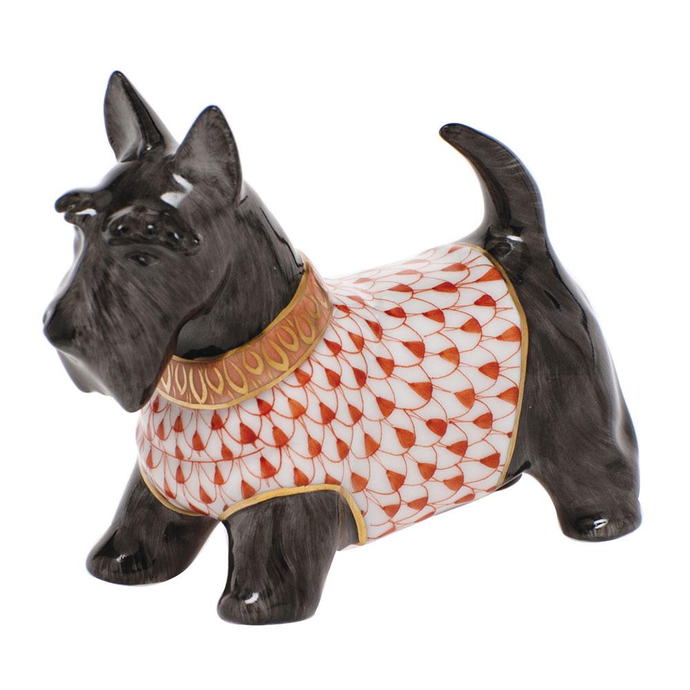Handmade & Hand - painted Herend Scottie Mcduff Porcelain Figurine