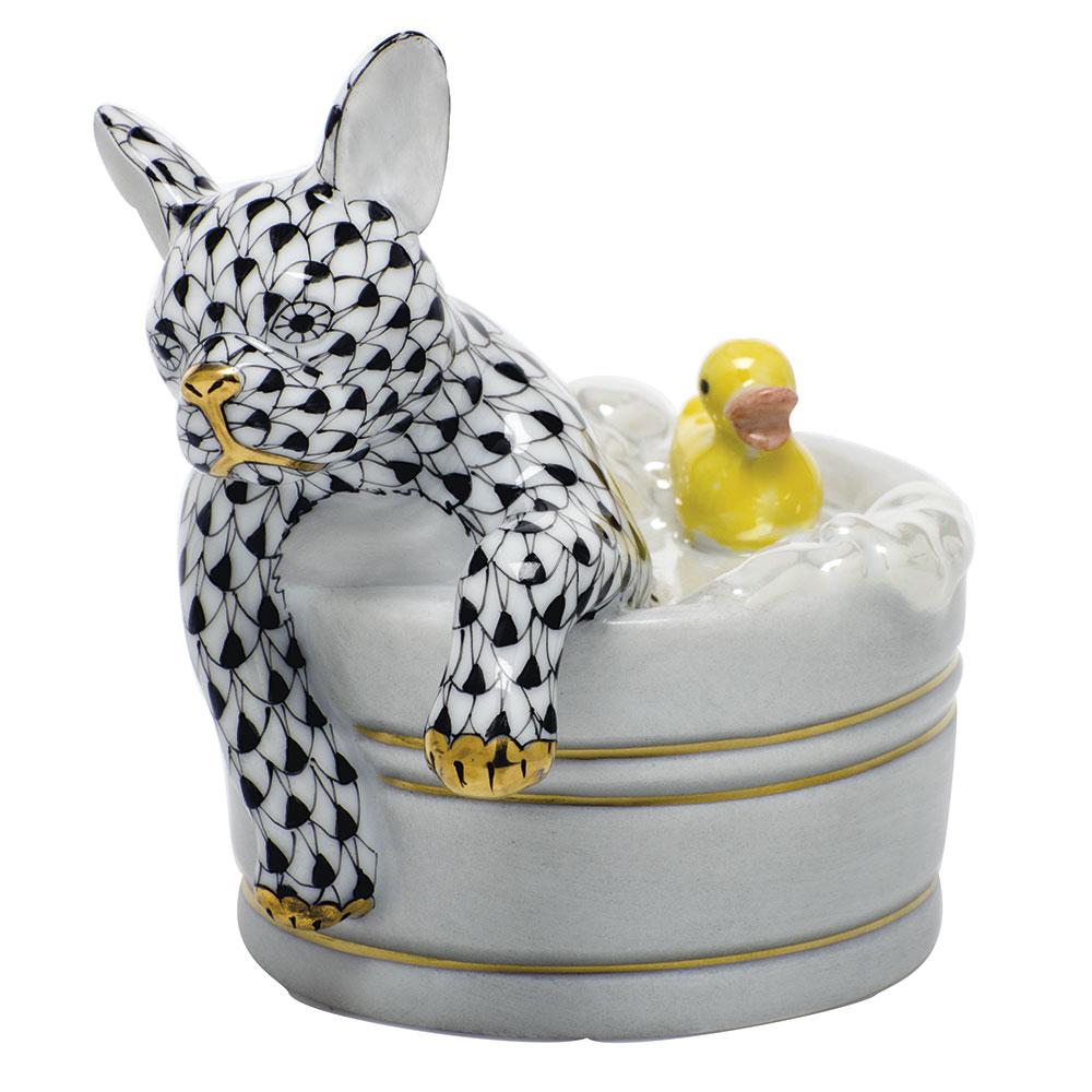 Handmade and Hand - painted Herend Squeaky Clean Porcelain Figurine