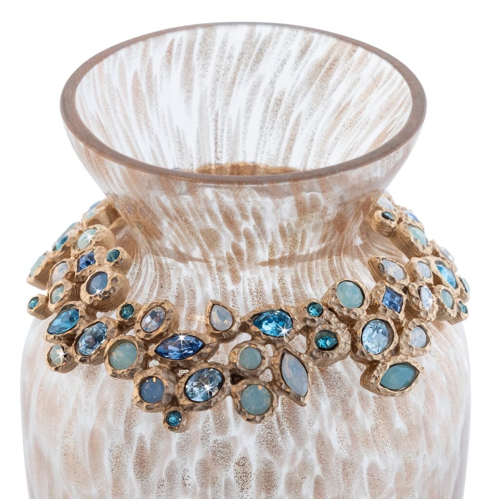 Jay Strongwater Oceana - Stunning Norah Bejeweled Champagne Glass Vase