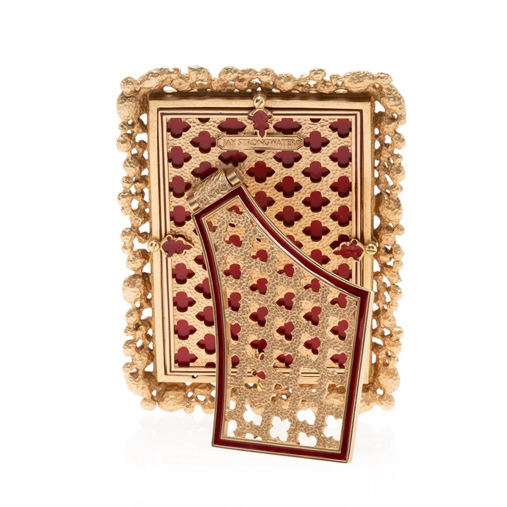 Jay Strongwater Ruby Red Emery Bejeweled 4 x 6 Picture Frame