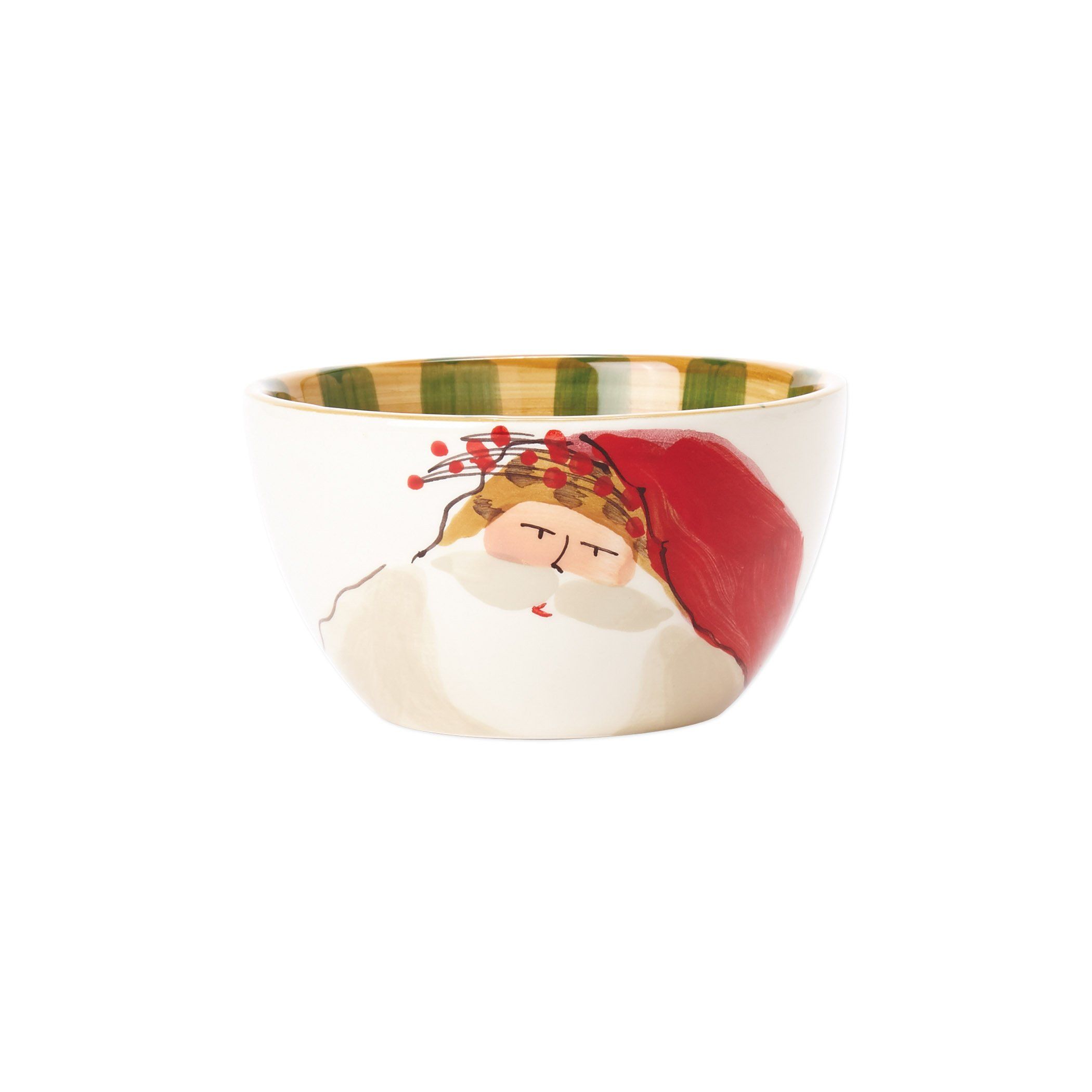 Vietri Handmade Old St. Nick Animal Hat Cereal Bowl for Holiday