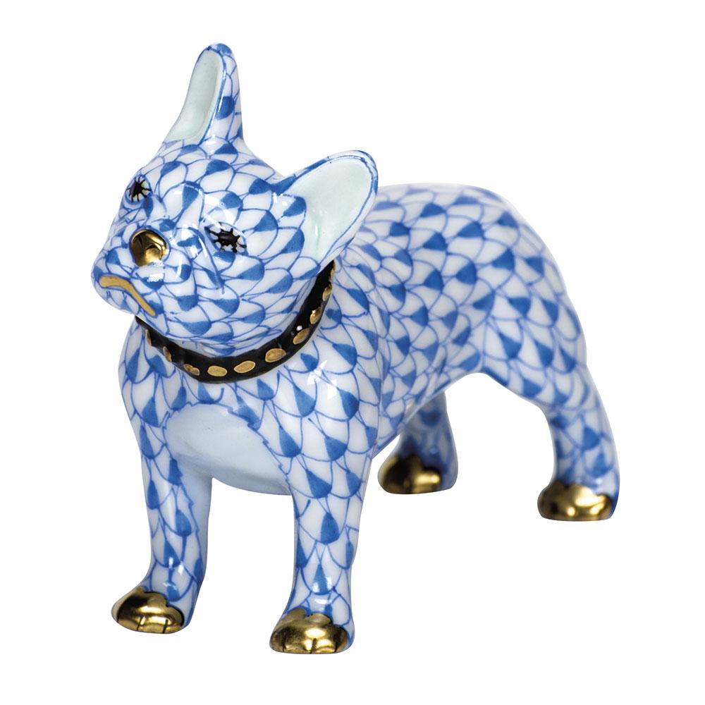 Handmade and Hand - painted Herend Frenchie Porcelain Figurine