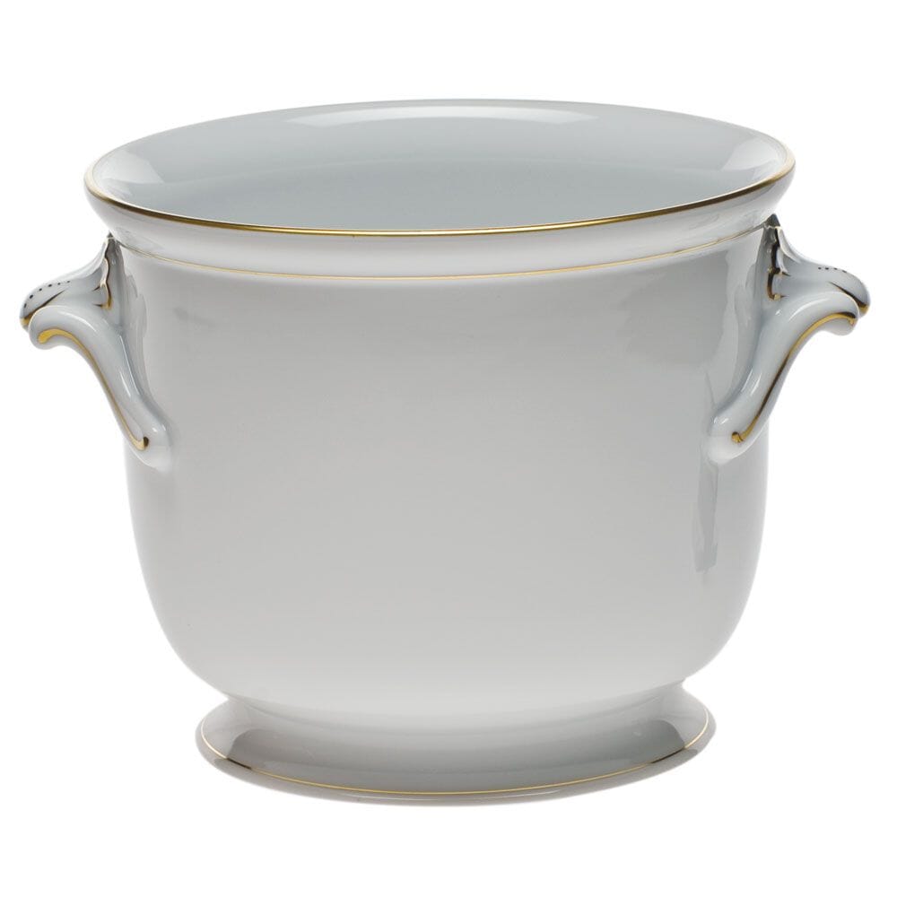 Medium-Sized Herend Cachepot with Stunning 24K Golden Edge