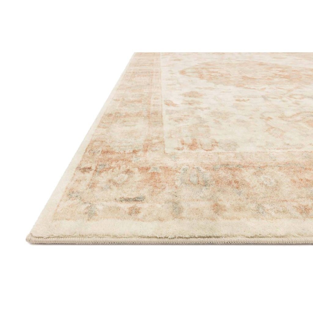 Ivory and Terracotta Colored Luxury Area Rug - Loloi II Rosette ROS 03