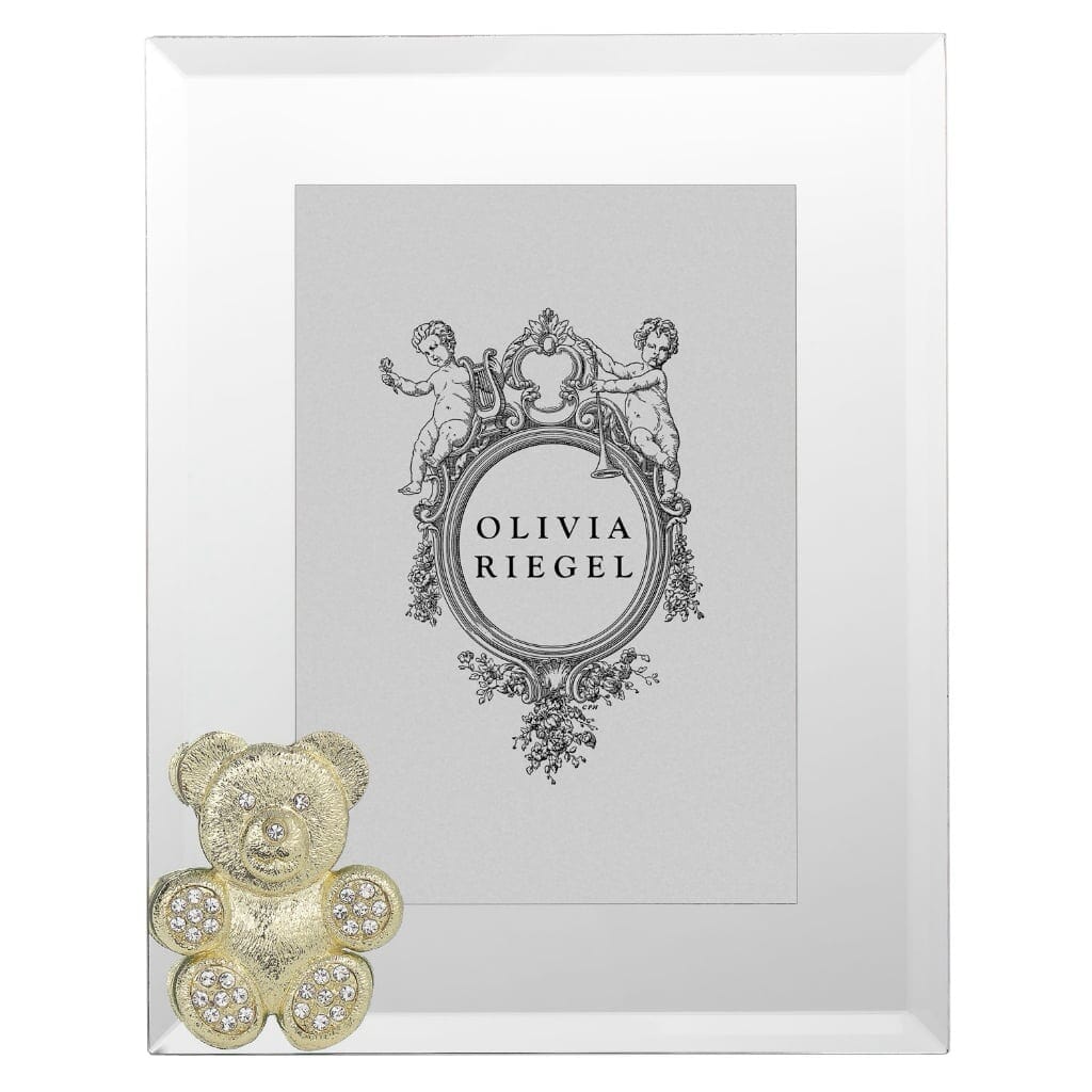 Luxurious Gold Teddy Bear 5x7 Photo Frame by Olivia Riegel
