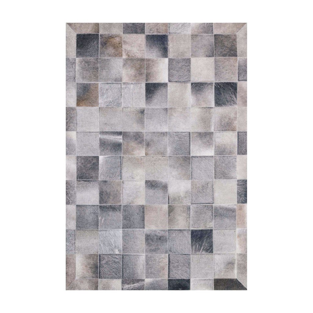 Loloi II Maddox MAD 06 Charcoal Grey Modern Cowhide-Look Area Rug