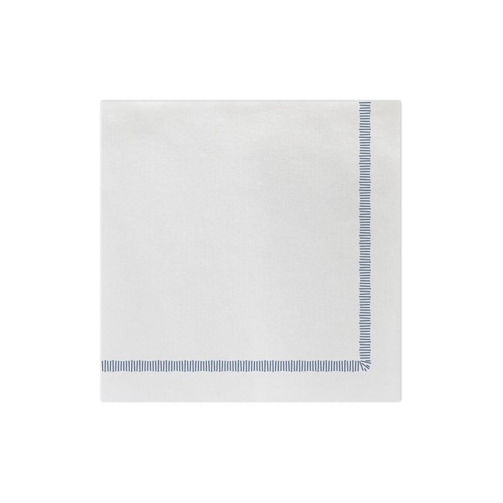 Vietri Disposable Papersoft Dinner Napkins with Fringe in Blue Color