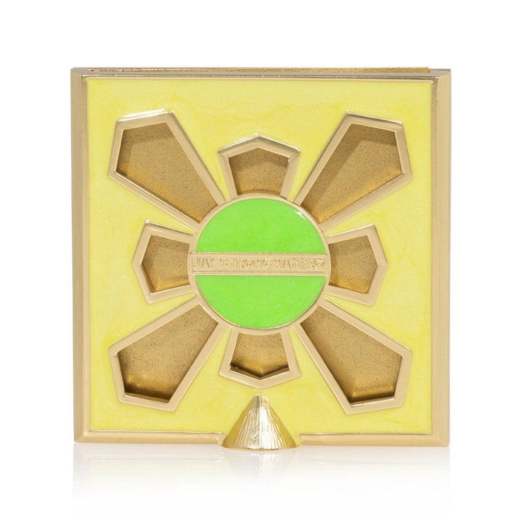 Jay Strongwater 2 - Square Electric Green Leland Pave - Corner Frame