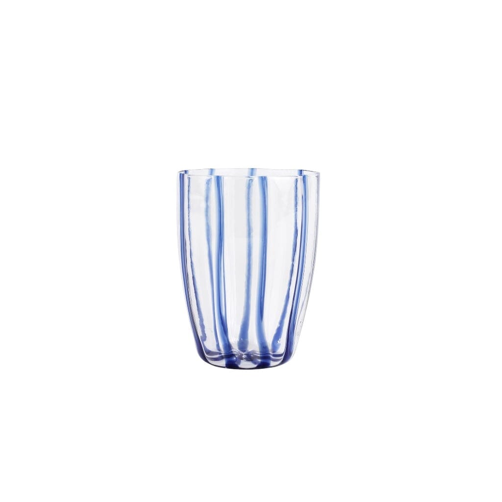 Italian Hand-Blown Vietri Nuovo Tall Tumbler with Vibrant Stripes