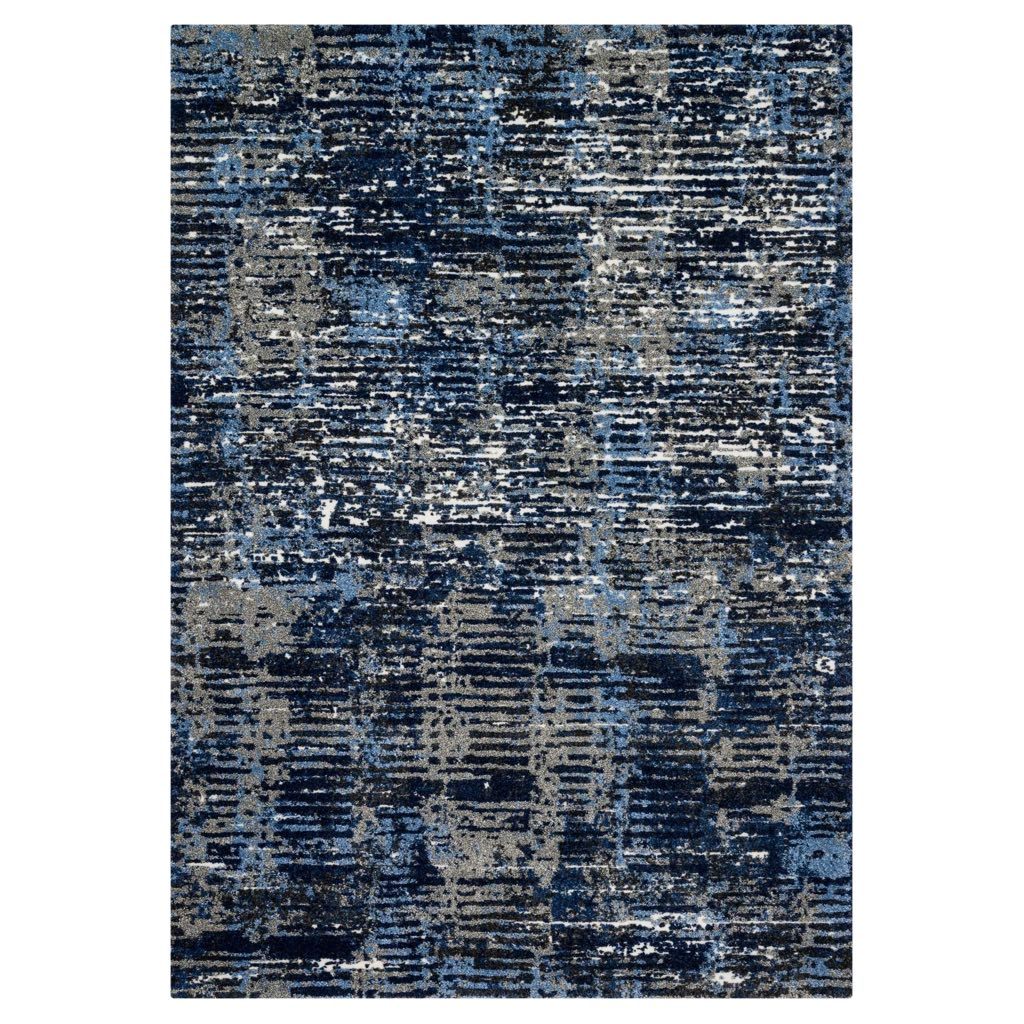 Loloi Viera VR 09 Stylish Dark Blue and Grey Power - Loomed Area Rug