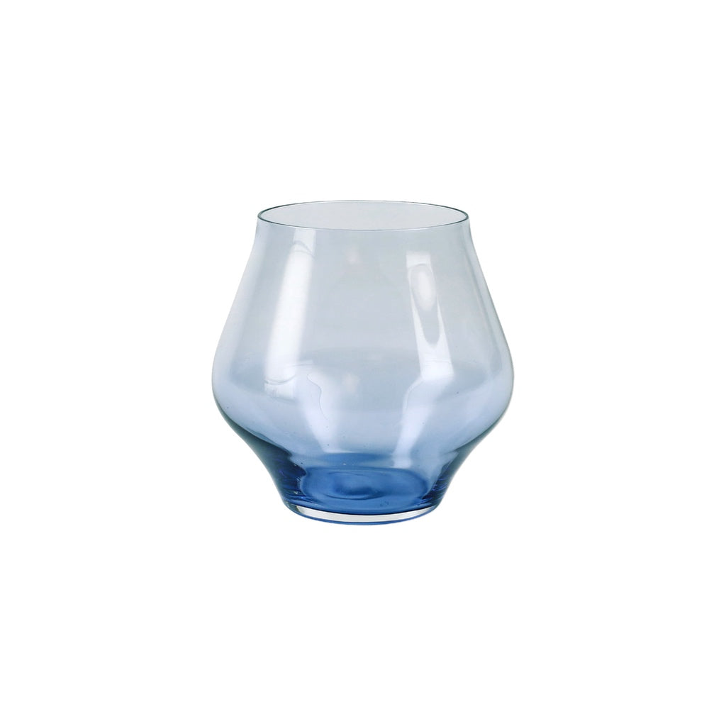 Vietri Contessa 10-Ounce Stemless Mouth-Blown Italian Wine Glass
