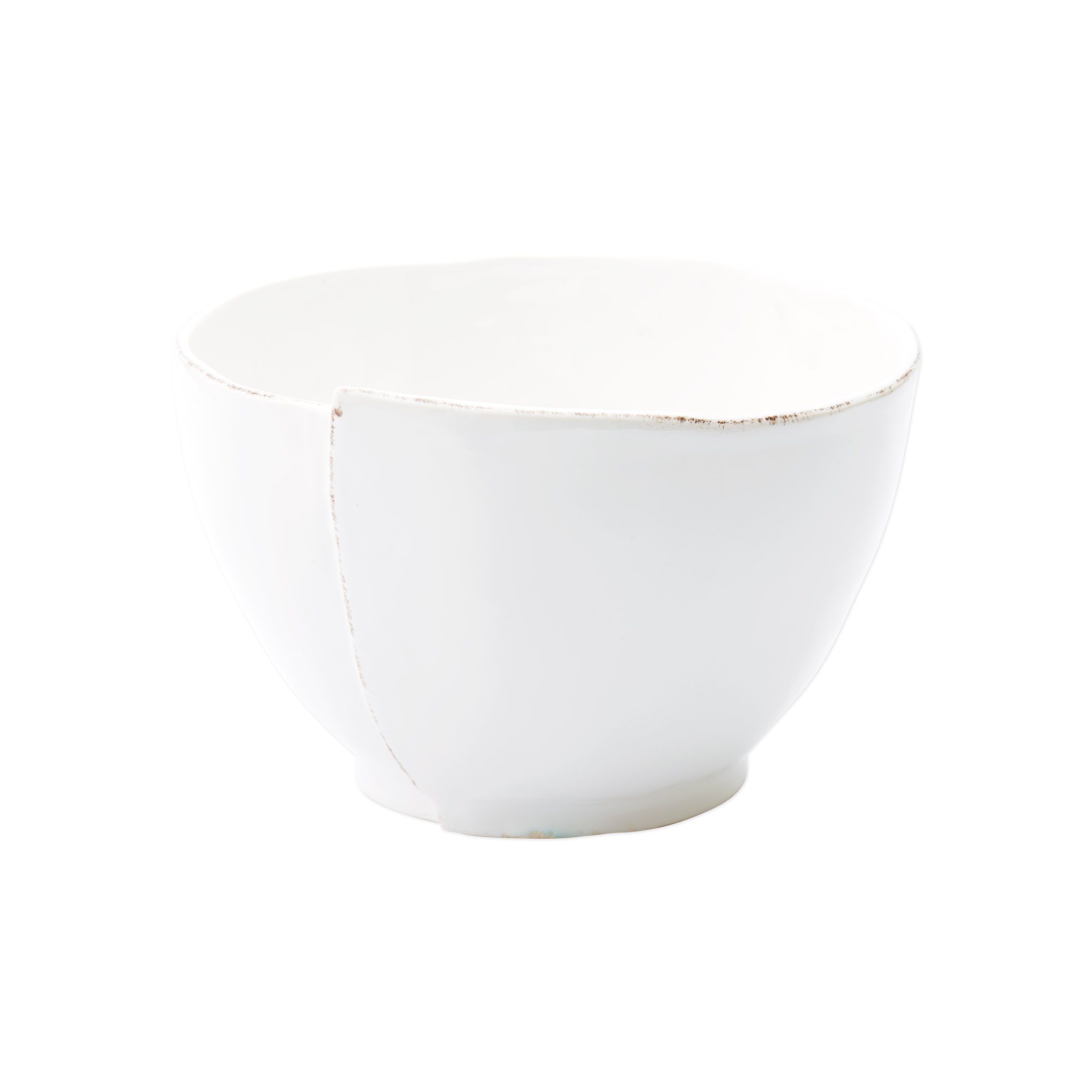 Vietri White Deep Serving Bowl in the Lastra Pattern