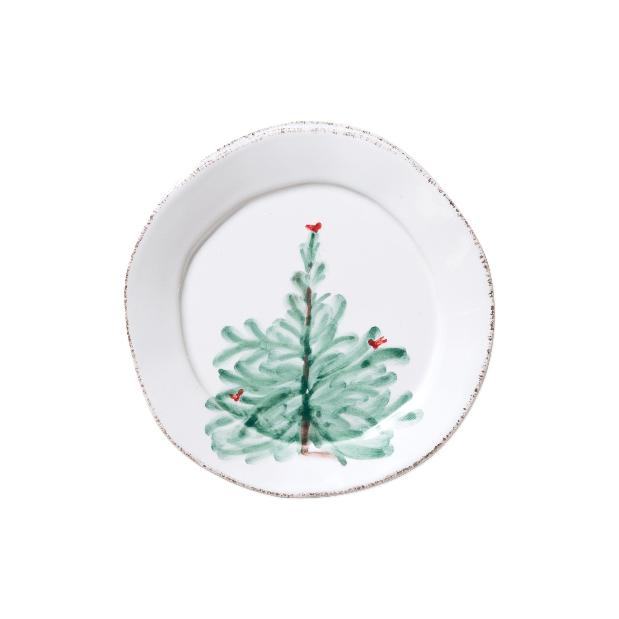 Handmade Italian Vietri Lastra Canape Plate for Holiday Decor