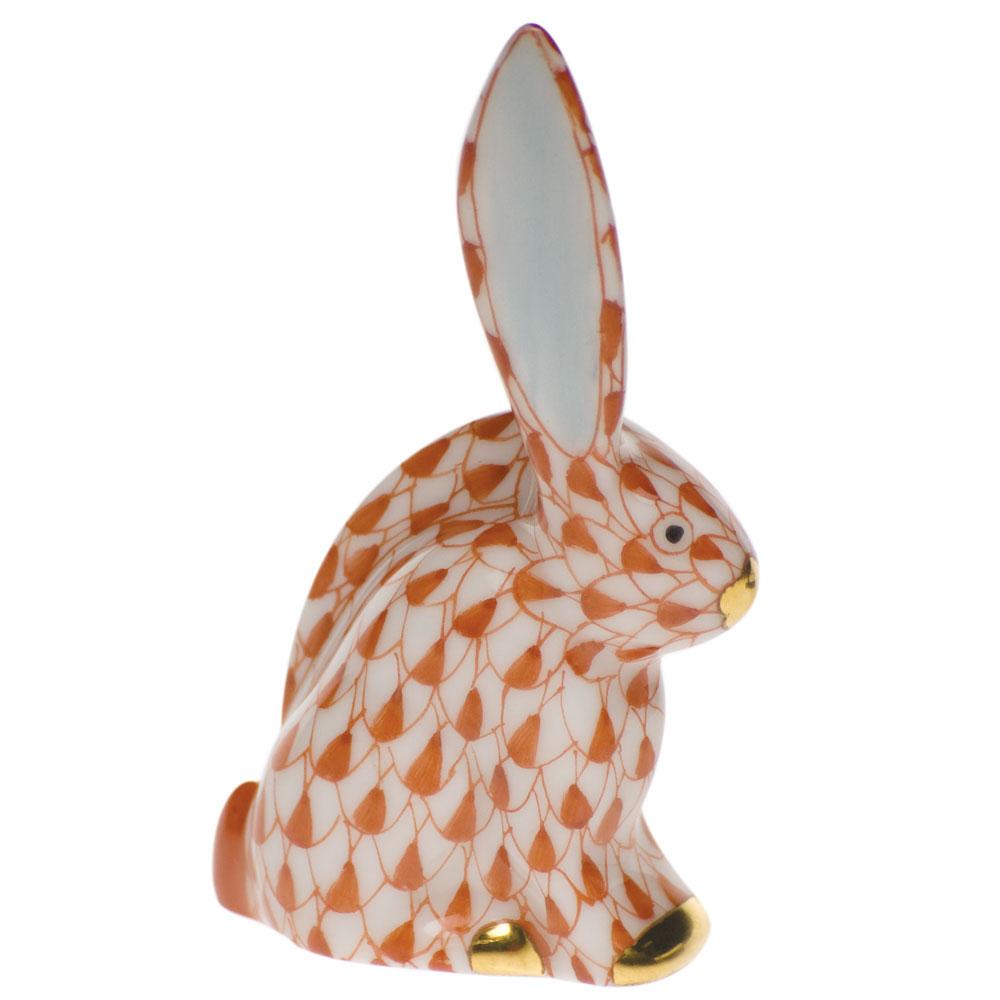 Herend Miniature Handmade Porcelain Rabbit Figurine