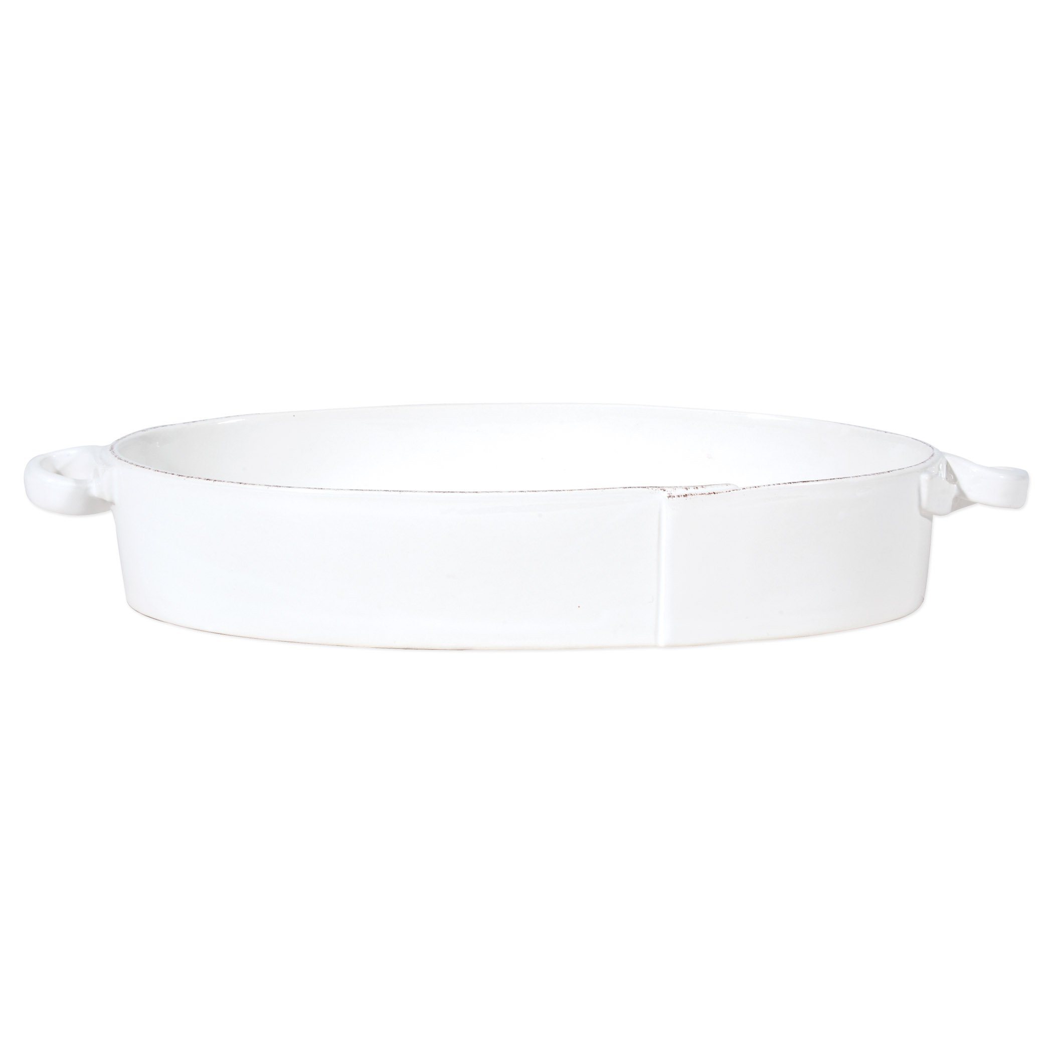 Vietri Handmade Lastra Pattern Oval Baker with Handles