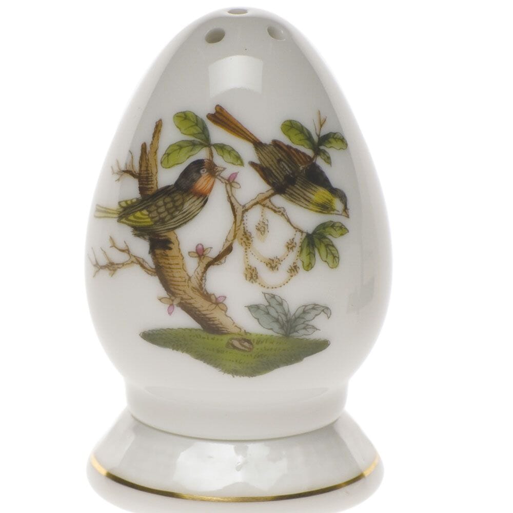 Herend Rothschild Bird Multi - Hole Hand - Painted Porcelain Salt Shaker with 24K Gold