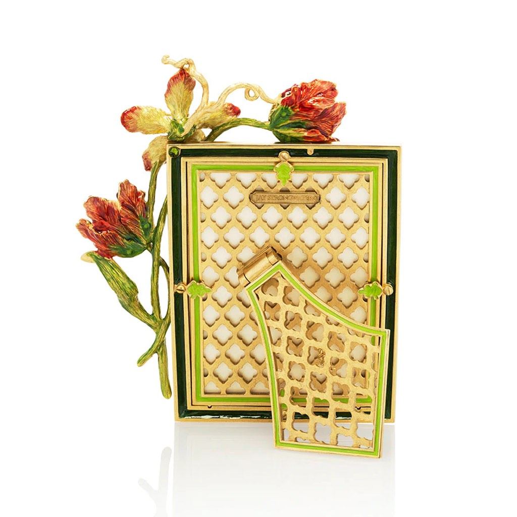 Jay Strongwater Hand - Enameled 5 x 7 Margery Tulip Frame in Flora Style