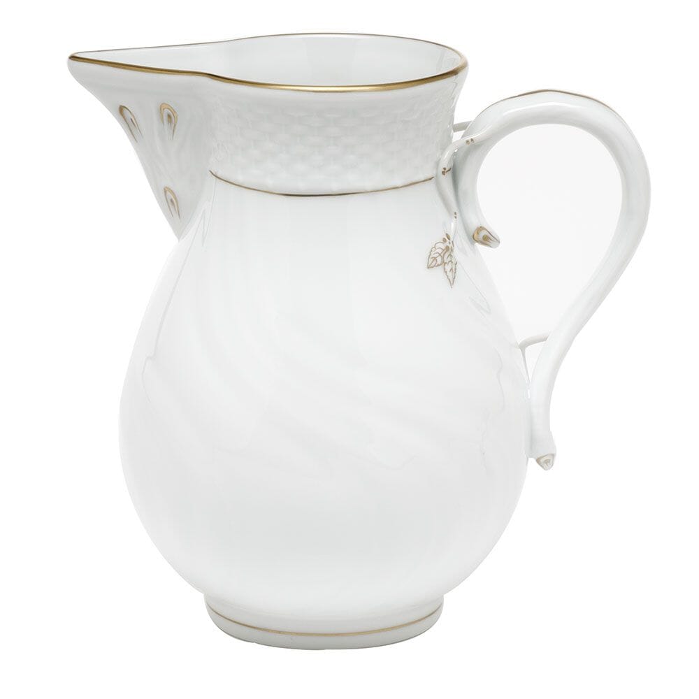 Exquisite Herend Golden Edge Porcelain Pitcher for Diverse Occasions