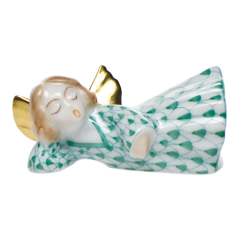 Exquisite Handmade Herend Sleeping Angel Porcelain Figurine