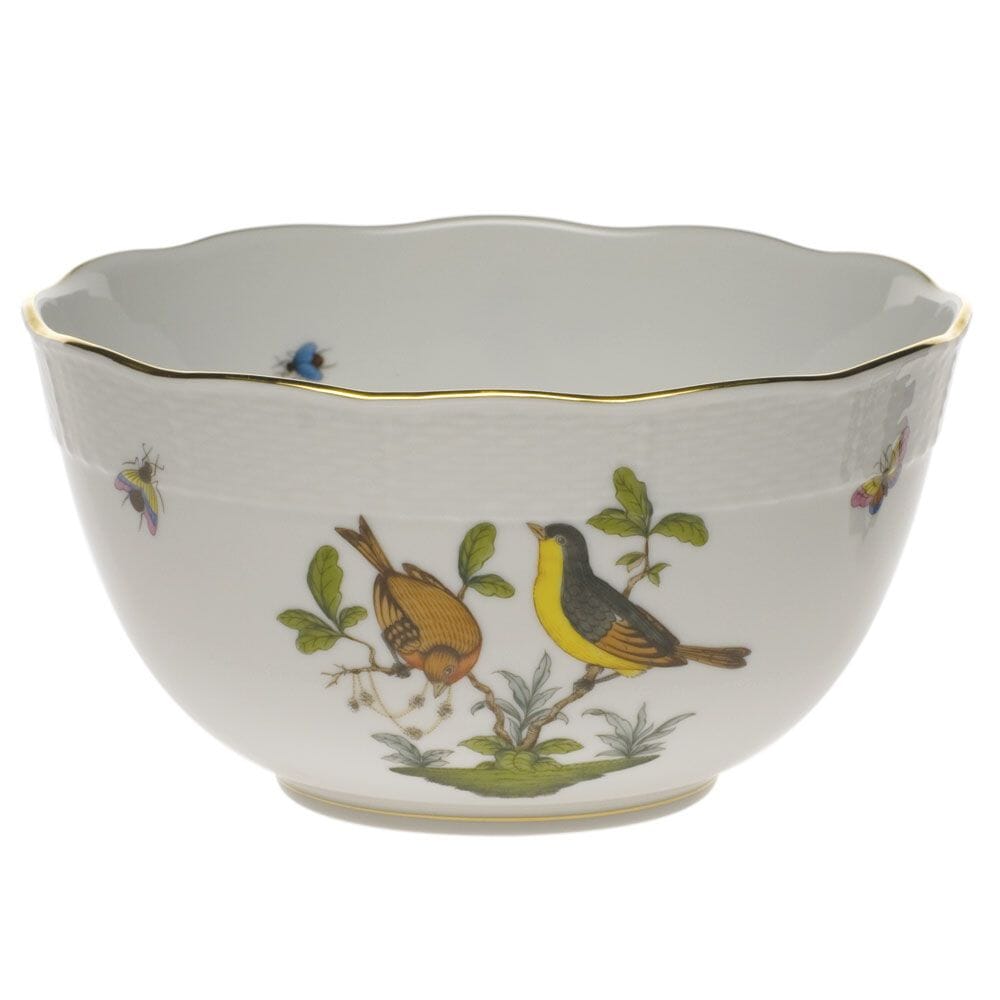 Exquisite Herend Rothschild Bird Hand - painted Porcelain Round Bowl for Collectors