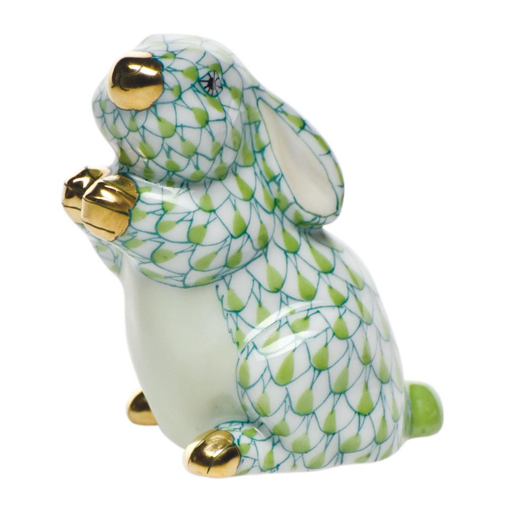 Herend Handmade Porcelain Pudgy Bunny Decorative Figurine