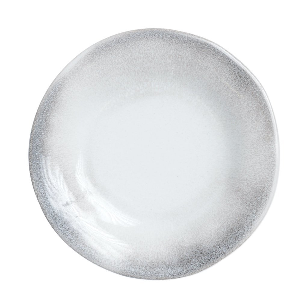 Handcrafted Italian Vietri Aurora Ash Stoneware Dinner Plate, 10.5' Diameter